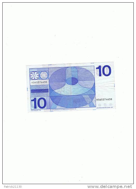 PAYS BAS  / 10 GULDEN  PICK 91 - 10 Gulden