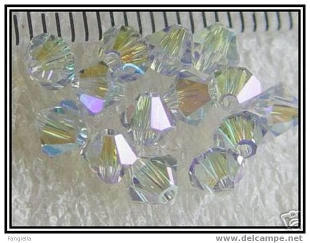 Lot De 20 Perles Toupies Swarovski 4mm Crystal Shadow AB2X - Perlen