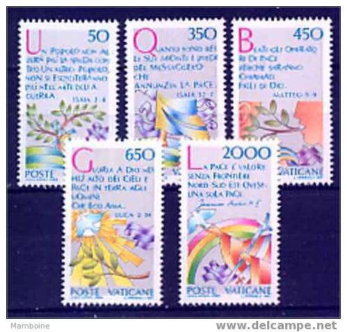 Vatican 1986. 5 Val. 792/96 Neuf Sans Trace -serie Compl. - Unused Stamps