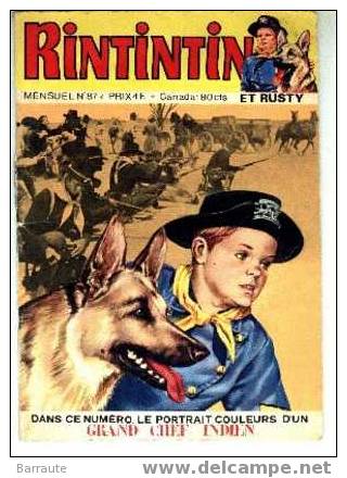 RINTINTIN Et RUSTY N° 87 De 1977 TBE - Rintintin