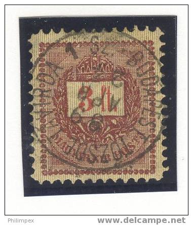 HUNGARY 3 Ft, Perfectly Centered Very Fine Used Stamp - Oblitérés