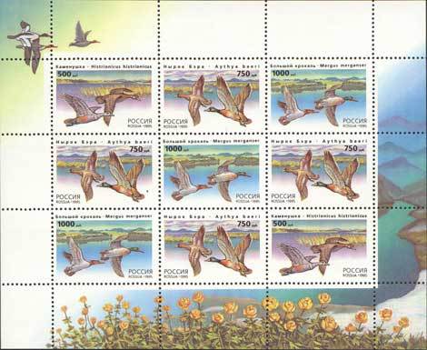 1995 RUSSIA DUCK SHEETLET - Blocs & Hojas