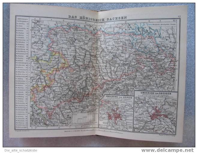 TASCHEN ATLAS  DES DEUTSCHEN REICHES    UM 1897 *   BESTE  ERHALTUNG !! * * * - Atlas