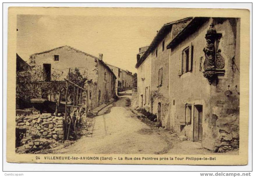 H37 - VILLENEUVE-lès-AVIGNON - La Rue Des PEINTRES Près De La Tour Philippe-le-Bel - Villeneuve-lès-Avignon