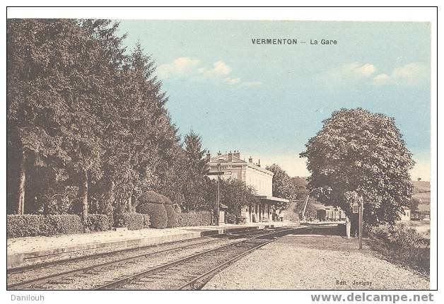 89 // YONNE / VERMENTON / La Gare / Juvigny édit / Colorisée / # - Vermenton