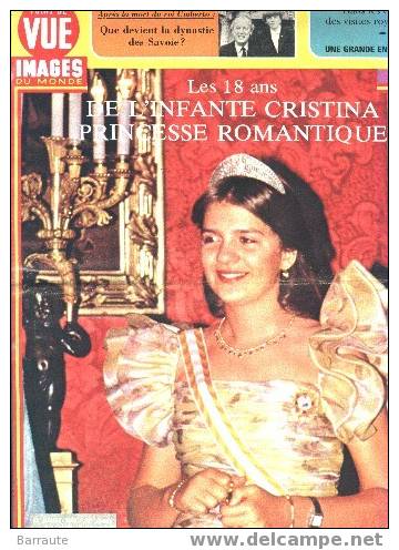 POINT DE VUE N° 1825 Du 22/07/1983 L´INFANTE CRISTINA - People