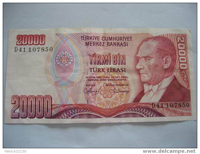 TURQUIE / 20000 LIRA    PICK 138 - Turquie