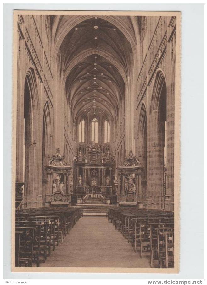 Saint Hubert - La Basilique - Intérieur - La Grande Nef XVIme Siècle . Style Gothique. Un Des Plus Beaux Monuments De... - Saint-Hubert