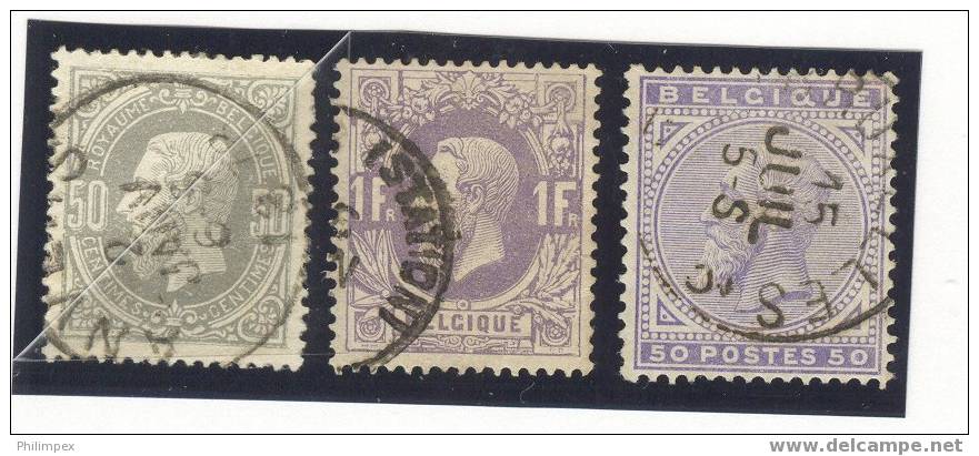 BELGIUM 3 STAMPS 1865-1880 F/VFU - Other & Unclassified