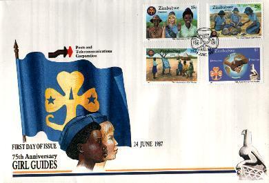 ZIMBABWE 1987 FDC Girl Guides 364-367 F740 - Other & Unclassified