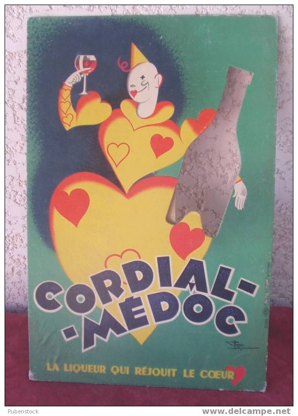 Publicité Cartonnée "LIQUEUR CORDIAL MEDOC" - Paperboard Signs