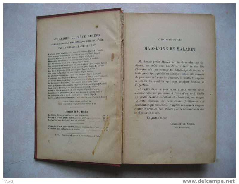 "Un Bon Petit Diable" De La Comtesse De Ségur. Bibliothéque Rose Illustrée. Hachette Et Cie. - Bibliothèque Rose
