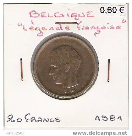 20 . FRANCS. 1981 . - 20 Frank