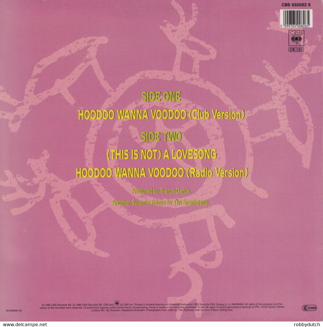 * 12" * TRANCE DANCE - HOODOO WANNA VOODOO - 45 T - Maxi-Single