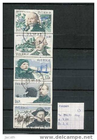 Zweden 1973 - Yv. 789/93 In Strip Gest./obl./used - Blokken & Velletjes