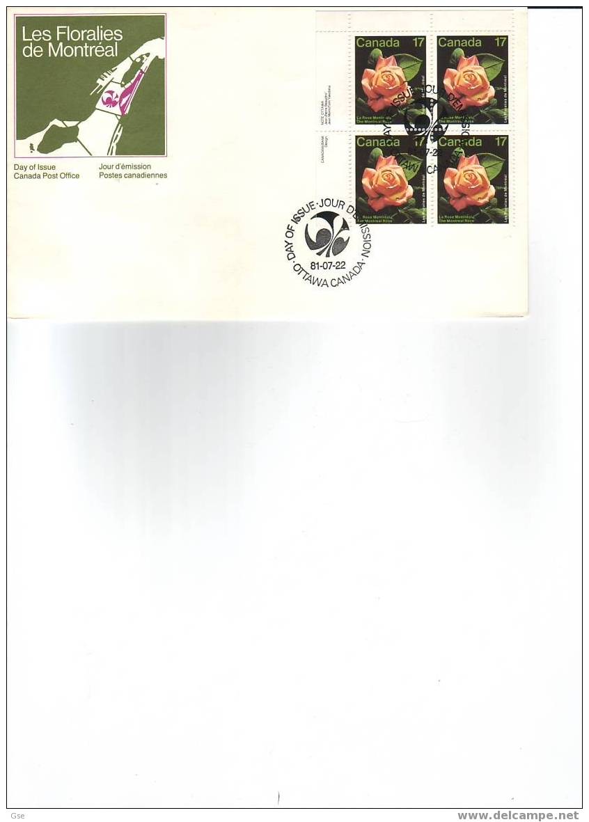 CANADA 1981 - FDC - Gibbons 456 - Ill. Special Cancel - Fleurs - 1981-1990