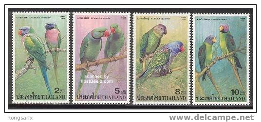 2001 THAILAND PARROTS 4V - Parrots