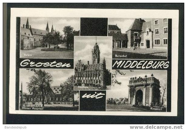 CPSM - Groeten Uit Middelburg ( Balans Buitenhof Koepoort Militair Hospitaal...MUVA En 1960) - Middelburg