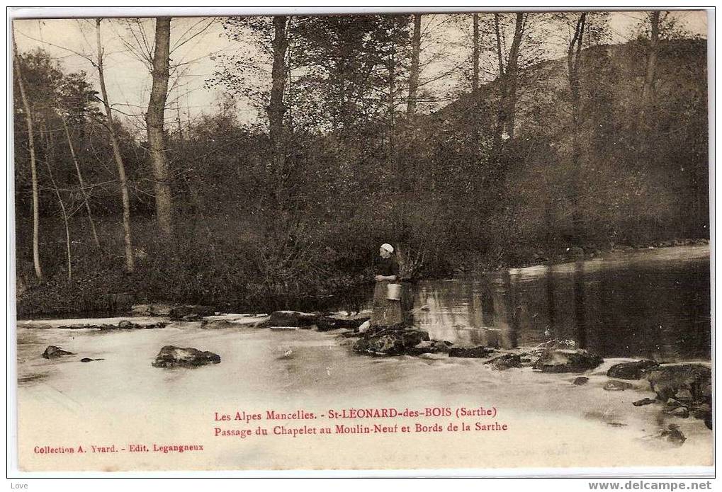 ST. LEONARD DES BOIS: ANIMATION AU PASSAGE DU CHAPELET AU MOULIN NEUF - Saint Leonard Des Bois