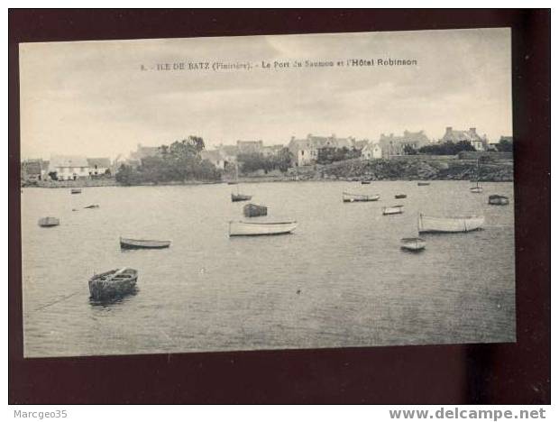 005827 île De Batz Le Port Du Saumon & Lhôtel Robinson édit.N.L.morlaix N°8 Belle Carte - Ile-de-Batz