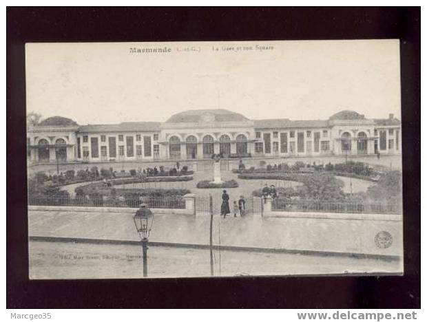 005853 Marmande La Gare & Son Square édit.brune Animée - Marmande