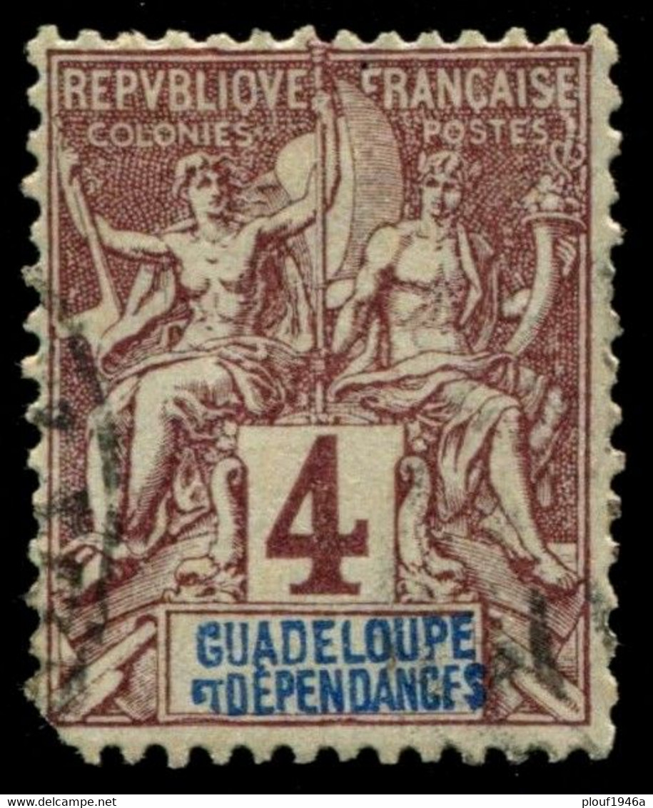 Pays : 206 (Guadeloupe : Colonie Française)  Yvert Et Tellier N° :   29 (o) - Gebruikt