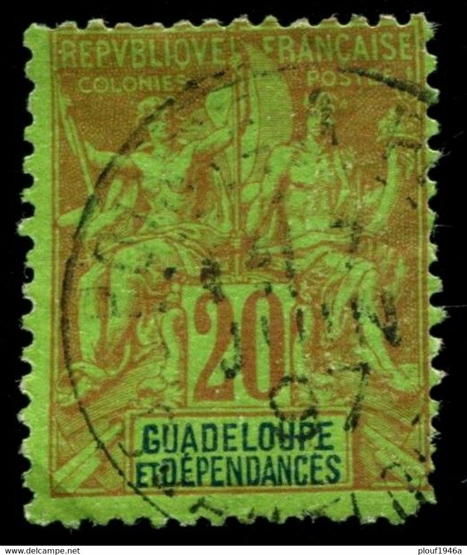 Pays : 206 (Guadeloupe : Colonie Française)  Yvert Et Tellier N° :   33 (o) - Gebruikt