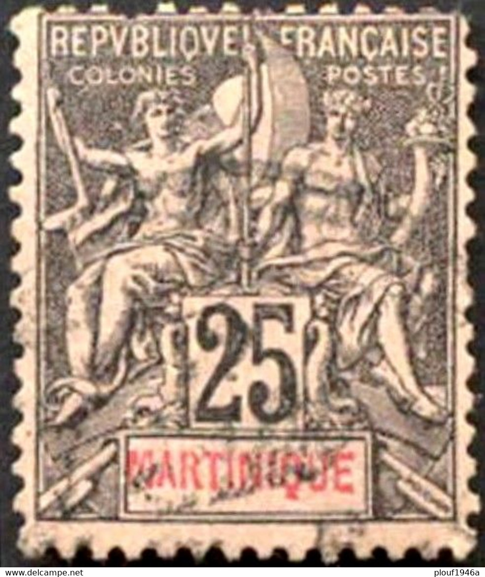 Pays : 318 (Martinique : Colonie Française)  Yvert Et Tellier N° :   38 (o) - Used Stamps