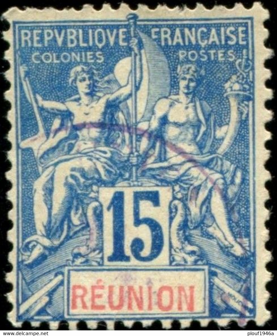 Pays : 401 (Réunion : Colonie Française)  Yvert Et Tellier N° :  37 (o) - Usados