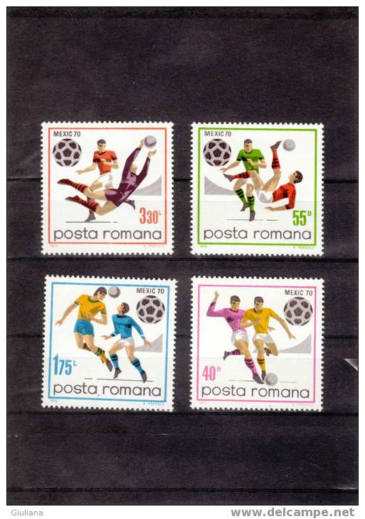 ROMANIA   -  - Serie N. 2539/42**, Yvert, Mondiali Messico 70 - 1970 – Mexique