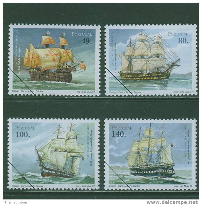 SPE0077 Specimen Voiliers De La Route Des Indes Galion Fregate 2146 à 2149 Portugal 1997 Neuf ** - Ungebraucht