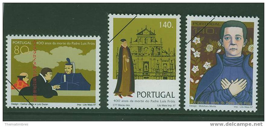 SPE0083 Specimen Pere Luis Frois Missionnaire En Asie 2171 à 2173 Portugal 1997 Neuf ** - Unused Stamps