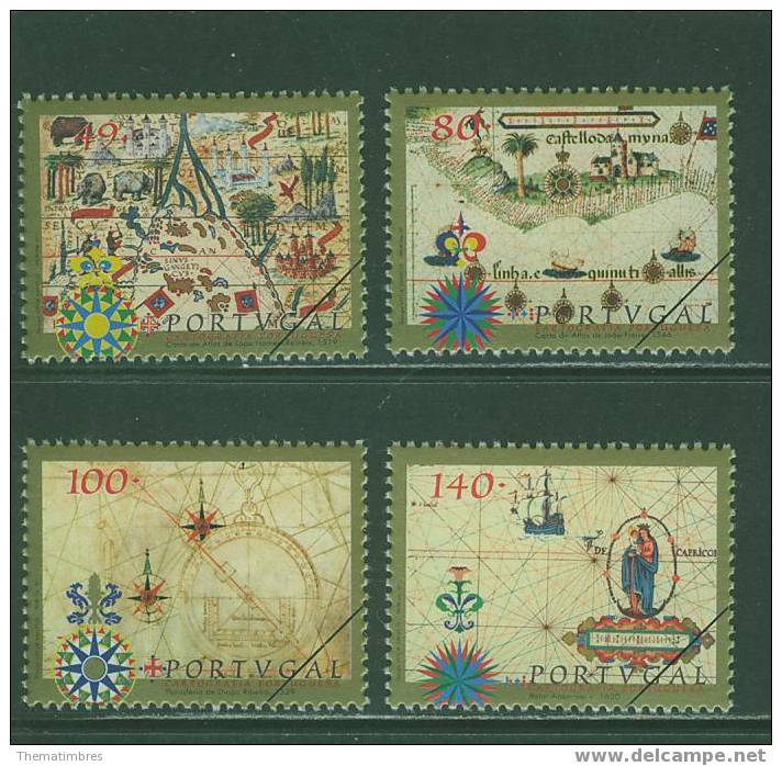 SPE0090 Specimen Cartographie Cartes Anciennes 2192 à 2195 Portugal 1997 Neuf ** - Schiffahrt