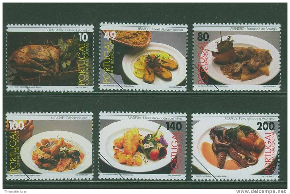 SPE0085 Specimen Cuisine Chevreau Alose Agneau Bouillabaisse Espadon Poulpe 2175 à 2180 Portugal 1997 Neuf ** - Unused Stamps