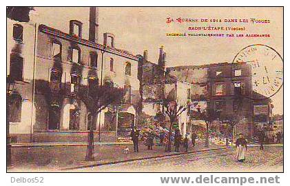 La Guerre De 1914 Dans Les Vosges - RAON L´ETAPE - Place Jules Ferry - Raon L'Etape