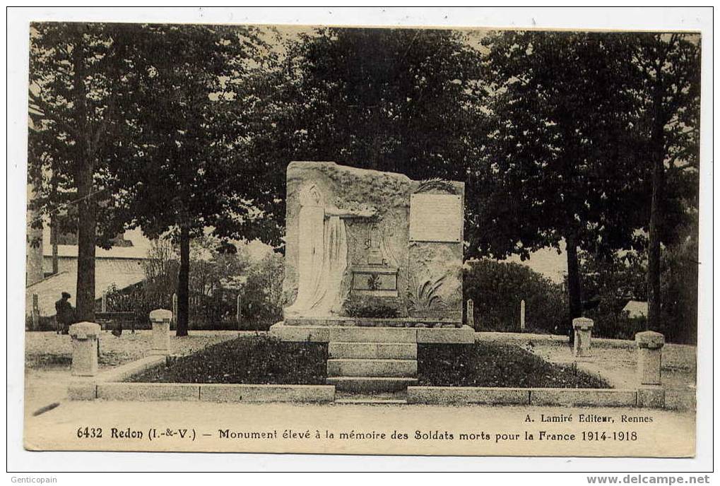 H44 - REDON - Monument élevé à La Mémoire Des Soldats Morts Pour La France (1914 - 1918) - Redon