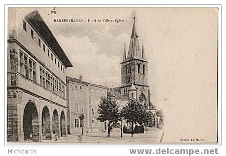 CPA 88 RAMBERVILLERS - Hotel De Ville Et Eglise - Rambervillers