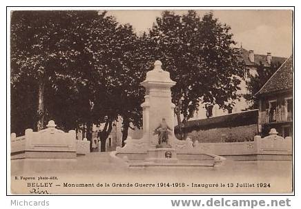 CPA 01 BELLEY - Monument De La Grande Guerre - Belley