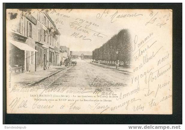 Saint Maixent - Rue Gambetta Et Champ De Foire - Promenade Créée ... Par La Bourdonnaye De Blossac (Précurseur Robuchon) - Saint Maixent L'Ecole