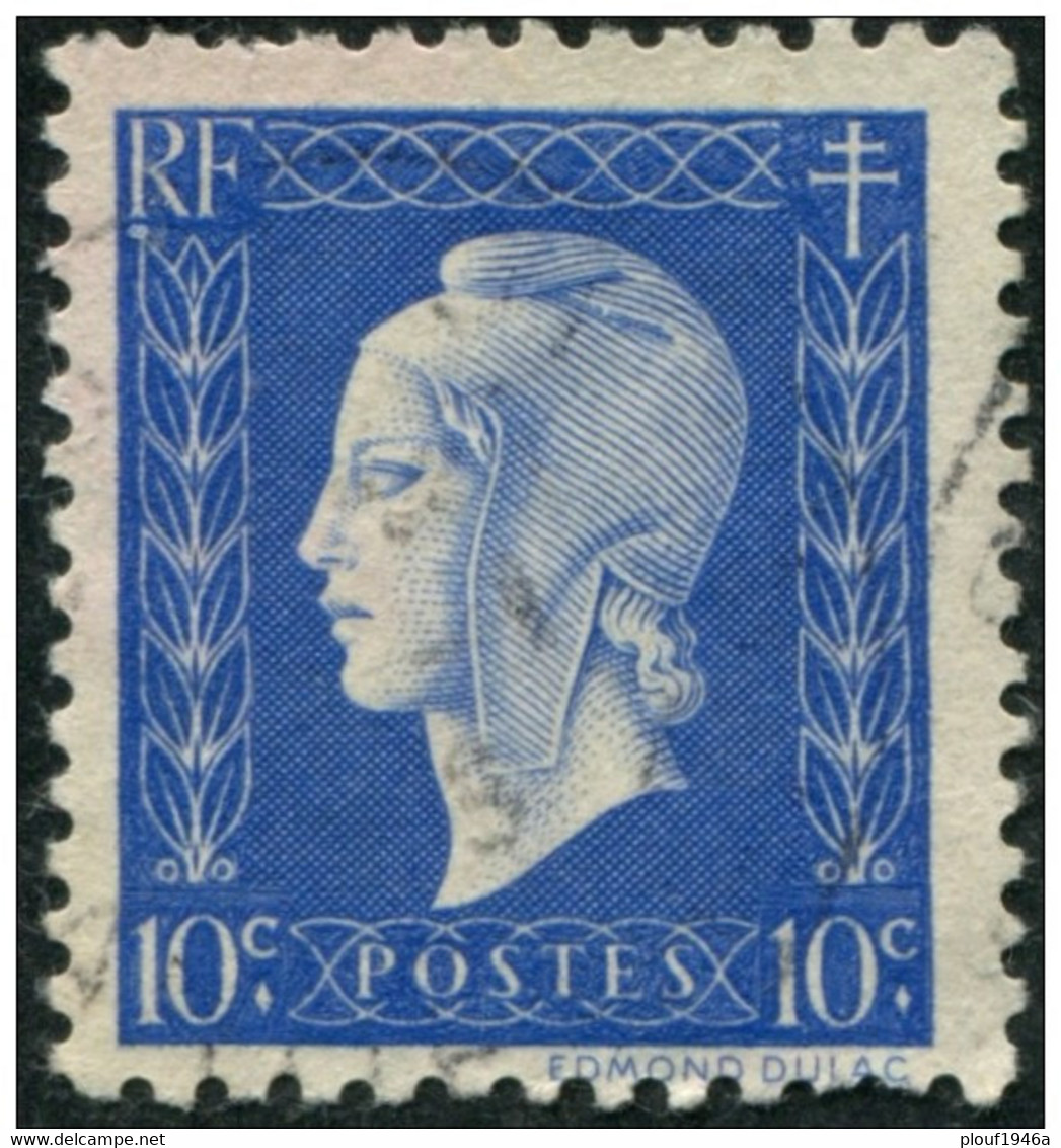 Pays : 189,06 (France : 4e République)  Yvert Et Tellier N° :  682 (o) - 1944-45 Marianne Of Dulac