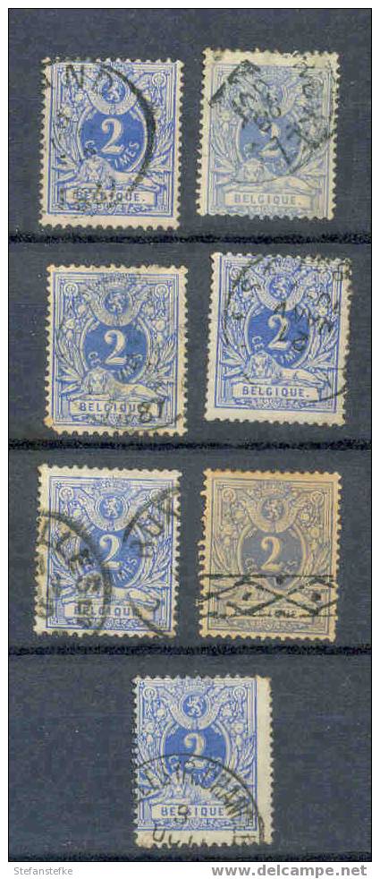 Belgie Ocb Nr : 27 B  Lot Gestempeld Tanding 14 (zie Scan Voor Tanding) - 1869-1888 Lion Couché