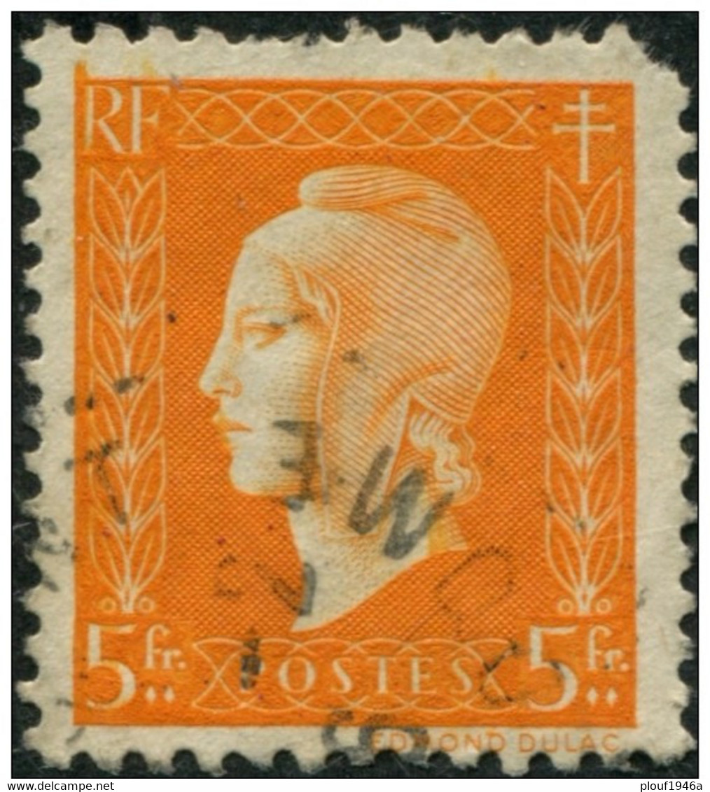 Pays : 189,06 (France : 4e République)  Yvert Et Tellier N° :  697 (o) - 1944-45 Maríanne De Dulac