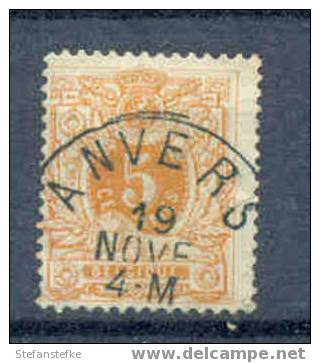 Belgie Ocb Nr : 28 B  ANVERS Gestempeld  (zie Scan Voor Tanding) - 1869-1888 Lion Couché