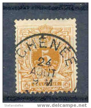 Belgie Ocb Nr : 28 B  CHENEE  (zie Scan Voor Tanding) NIPA 40 - 1869-1888 Lion Couché