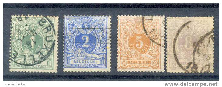 Belgie Ocb Nr : 26  - 29  Gestempeld (zie Scan Voor Tanding) Lot 7 - 1869-1888 Lion Couché (Liegender Löwe)