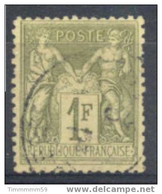 Lot N°4392  N°82 Olive Clair, Coté 8 Euros - 1876-1898 Sage (Type II)