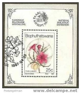 BOPHUTHATSWANA 1987 CTO Block 2 Flowers #5343 - Bofutatsuana