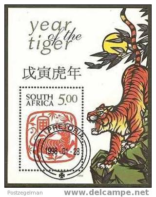 SOUTH AFRICA 1998 CTO Block 67 Year Of The Tiger  #5399D - Chines. Neujahr