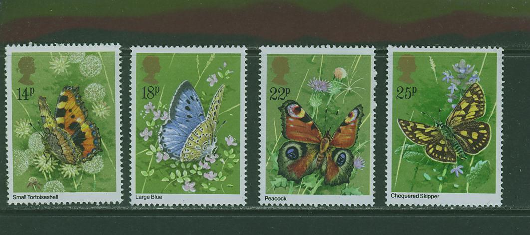 GB0015 Papillons Aglais Urticae Maculinea Arion Inachis Io 992 à 995 Grande Bretagne 1981 Neuf ** - Non Classés