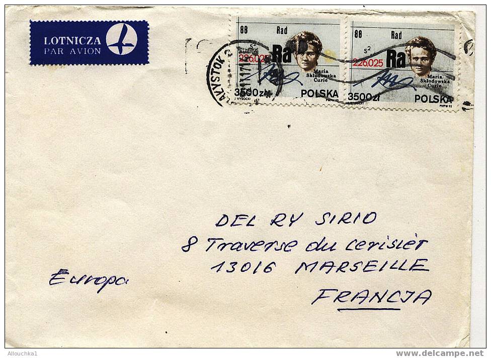 MARCOPHILIE PAR AVION / LOTNICZA /BY AIR MAIL DE POLOGNE POUR MARSEILLE  !!!! - Oblitérés